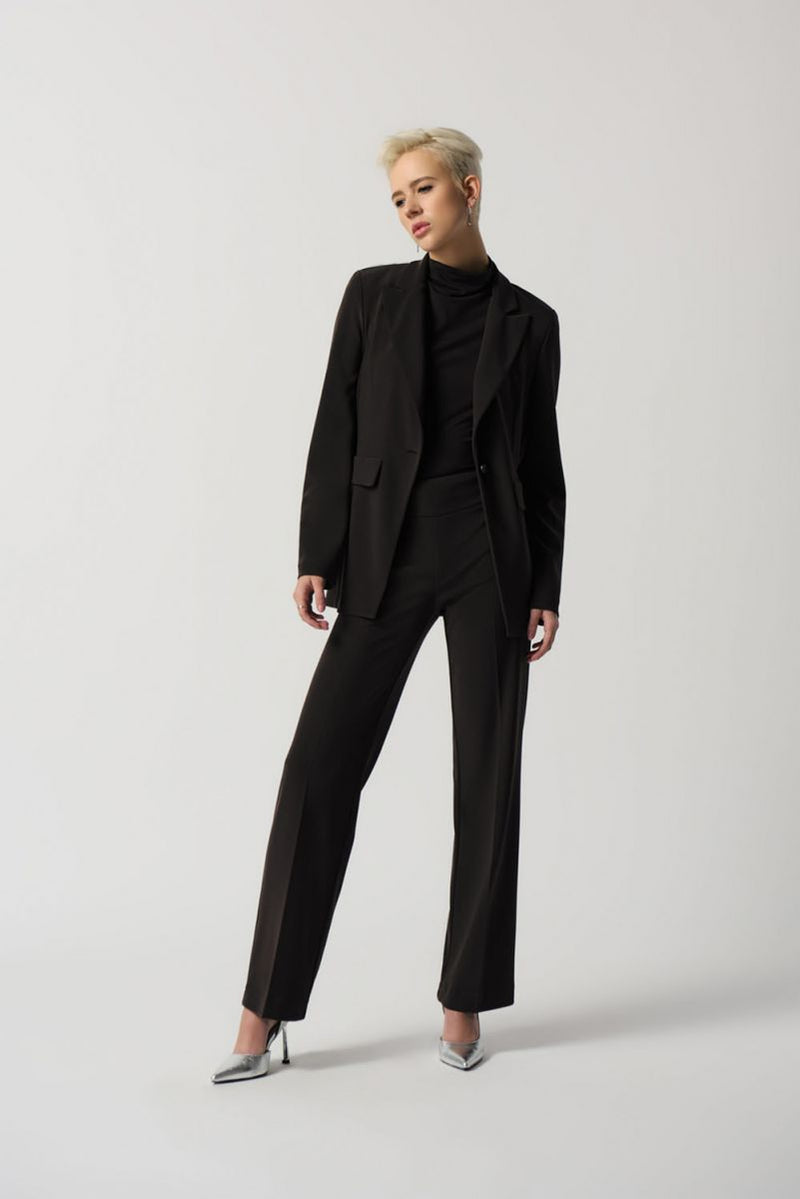 Joseph Ribkoff Black Wide-Leg Pull-On Pants Style 233277 – Luxetire