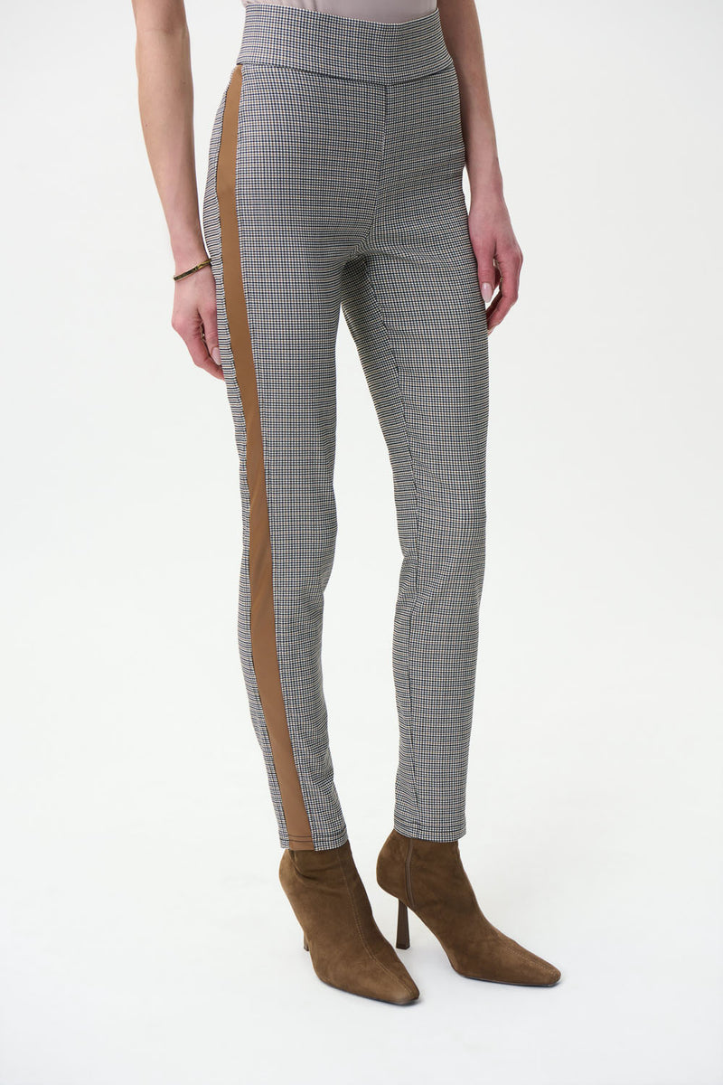 Joseph Ribkoff Grey/Multi Jacquard Knit Pants Style 224091