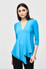 Joseph Ribkoff French Blue Asymmetric Tunic Style 161066