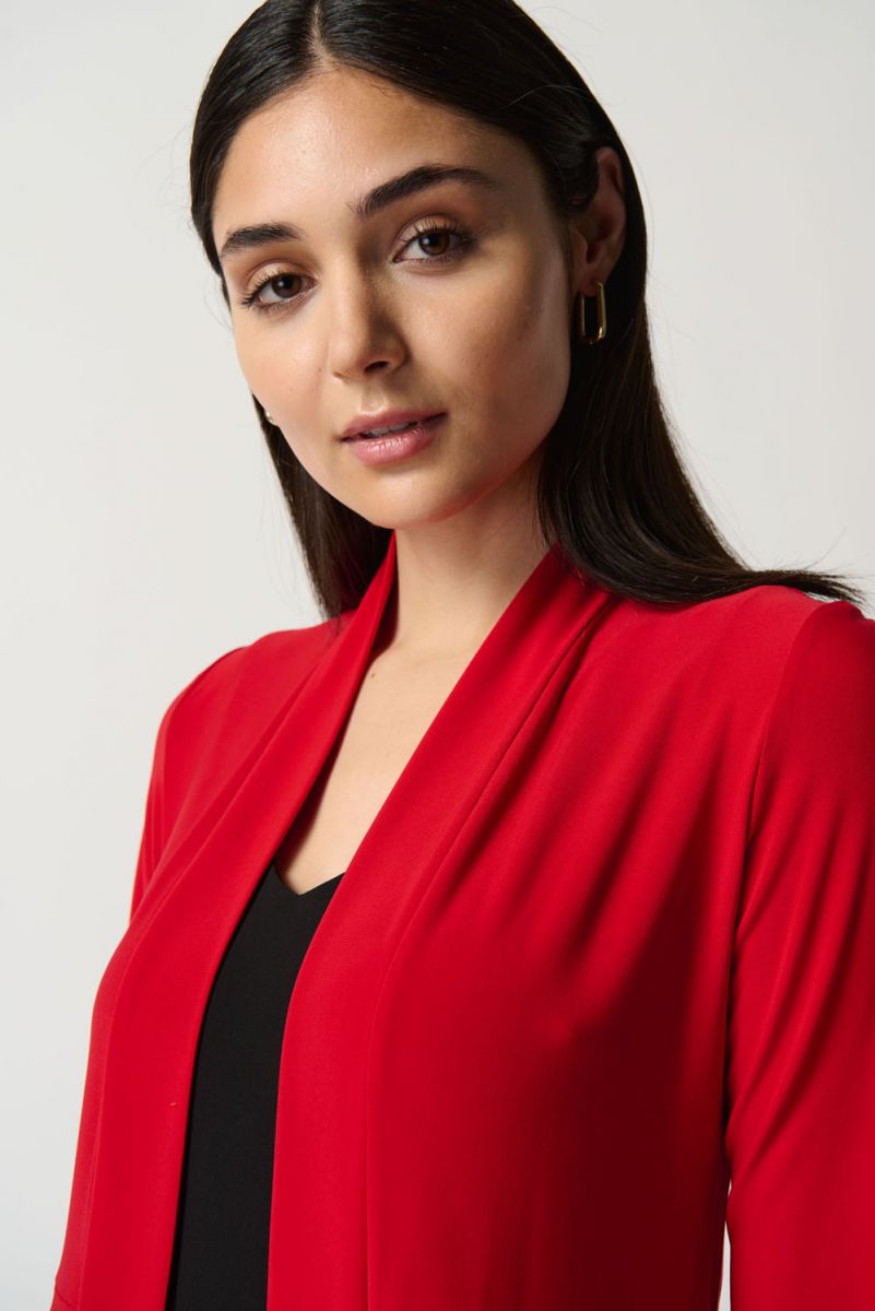 Joseph Ribkoff Lipstick Red Cover Up Style 201547 – Luxetire