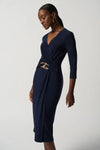 Joseph Ribkoff Midnight Draped Sheath Dress Style 223121