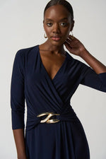 Joseph Ribkoff Midnight Draped Sheath Dress Style 223121