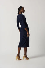 Joseph Ribkoff Midnight Draped Sheath Dress Style 223121