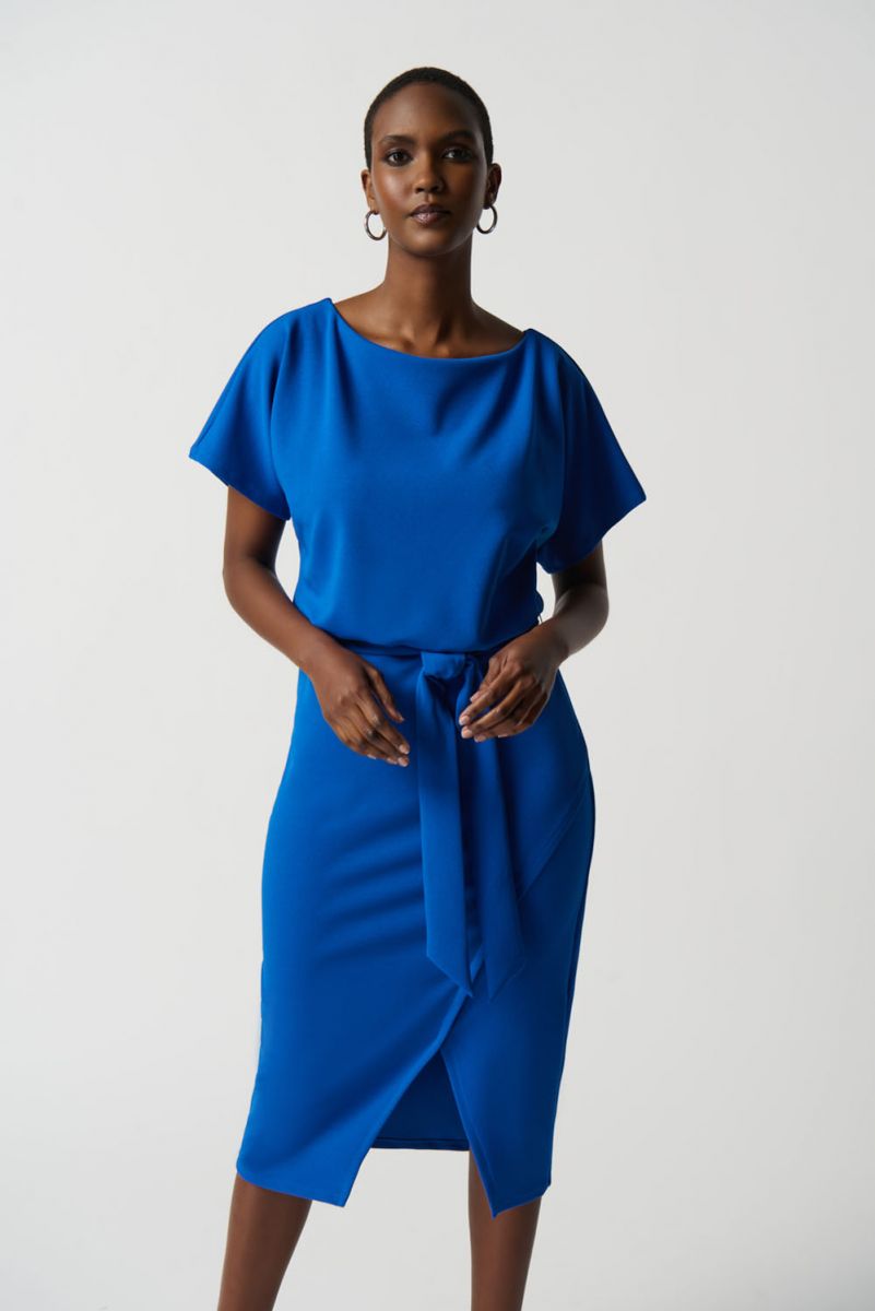 Joseph Ribkoff Blue Oasis Wrap Dress Style 231015