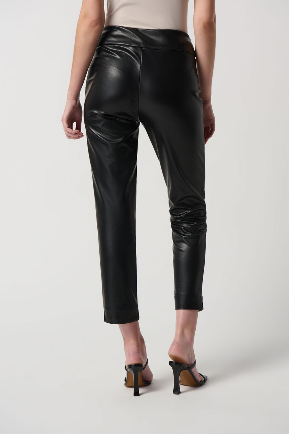 Joseph Ribkoff Black Leatherette Pants Style 231151