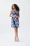 Joseph Ribkoff Midnight Blue/Multi Sleeveless Dress Style 231228