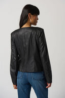 Joseph Ribkoff Black Faux Suede Jacket Style 231910