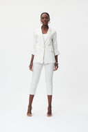 Joseph Ribkoff Vanilla/Moonstone Geometric Print Blazer Style 232174