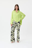 Joseph Ribkoff Exotic Lime High-Low Button-Down Blouse Style 232217