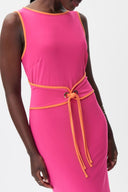 Joseph Ribkoff Dazzle Pink/Mandarin Sleeveless Dress Style 232226