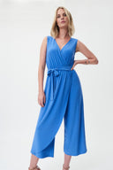 Joseph Ribkoff Blue Iris Sleeveless Wide-Legged Jumpsuit Style 232247