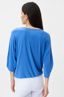 Joseph Ribkoff Blue Iris Dolman Sleeve Boat Neckline Top Style 232251