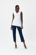 Joseph Ribkoff Dark Denim Blue Straight Cropped Jeans Style 232940