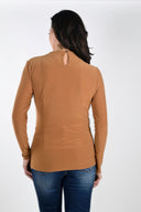 Frank Lyman Terracotta Knit Top Style 233012