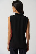 Joseph Ribkoff Black Top With Ruffles Style 233016