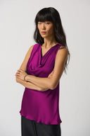 Joseph Ribkoff Opulence Cowl Neck Satin Top Style 233048