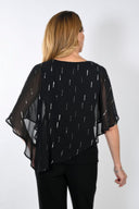 Frank Lyman Black/Gold Woven Top Style 233137