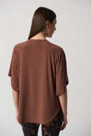 Joseph Ribkoff Toffee Dolman Sleeve Top Style 233202