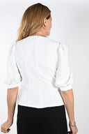 Frank Lyman Off-White Woven Top Style 233225