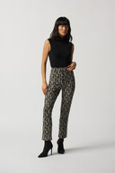 Joseph Ribkoff Black/Beige Pull-On Crop Pants Style 233251