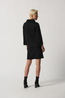 Joseph Ribkoff Black Funnel Neck Sweater Dress Style 233262