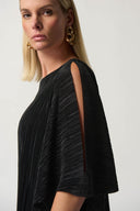 Joseph Ribkoff Black Layered Poncho Top Style 233265