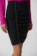 Joseph Ribkoff Black Twill Miniskirt Style 233275