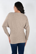 Frank Lyman Oatmeal Knit Sweater Style 233484