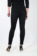 Frank Lyman Black Woven Denim Pants Style 233812U