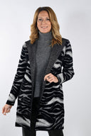 Frank Lyman Black/Grey Cardigan with Hoodie Style 233841U