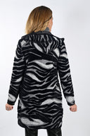 Frank Lyman Black/Grey Cardigan with Hoodie Style 233841U