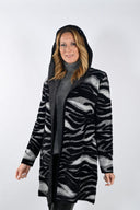 Frank Lyman Black/Grey Cardigan with Hoodie Style 233841U