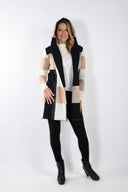 Frank Lyman Black/Beige Knit Cover-Up Style 233858U