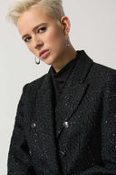 Joseph Ribkoff Black Bouclé Blazer Style 233971