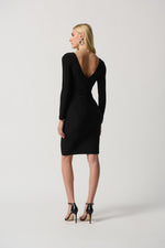 Joseph Ribkoff Black Dress With Rhinestone Detail Style 234013