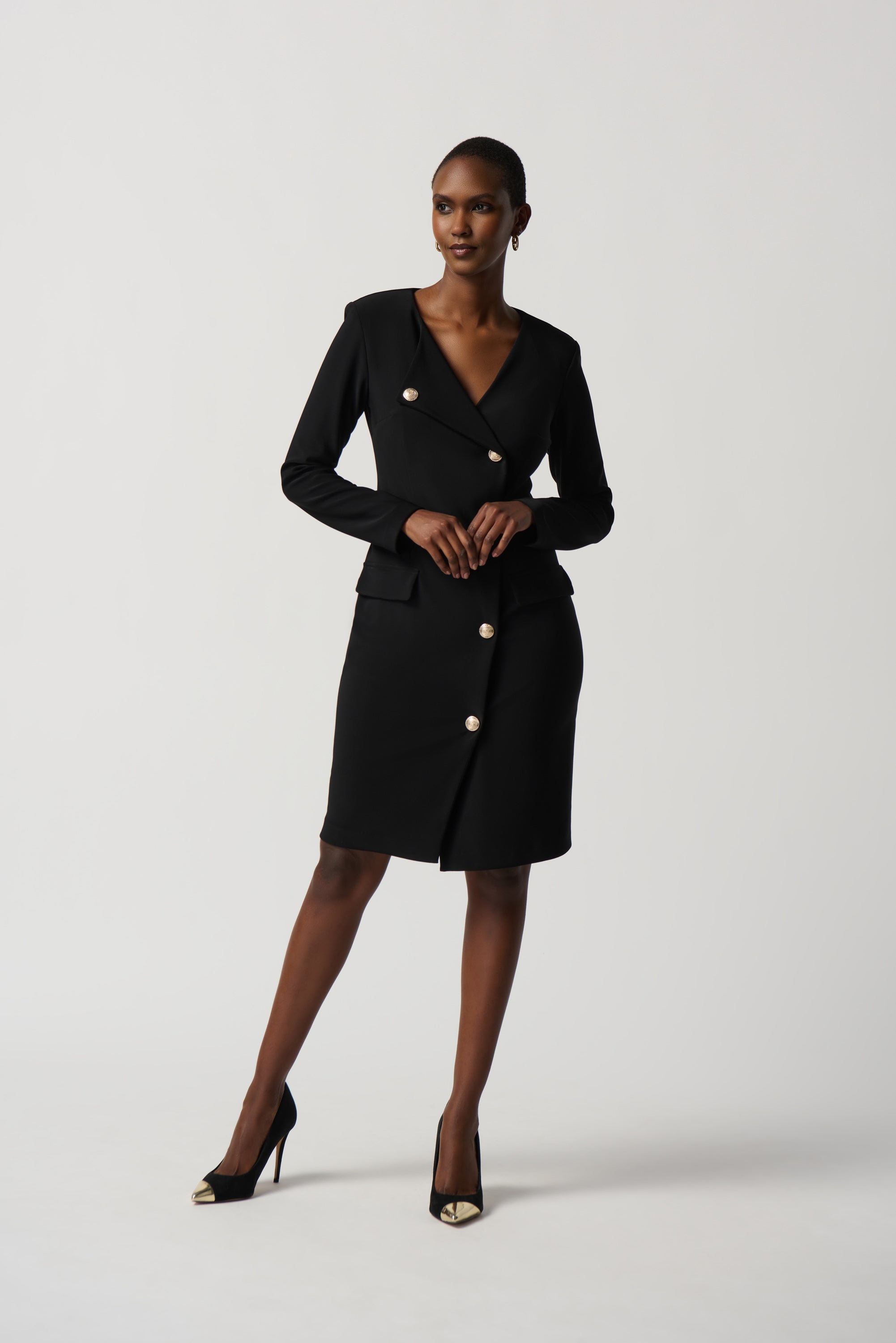 Joseph Ribkoff Dress Style 234034 (8) Black Multi at  Women's  Clothing store
