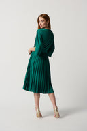 Joseph Ribkoff Emerald Dress With Waist Sash Style 234265