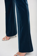 JOSEPH RIBKOFF NIGHTFALL VELVET FLARED PULL-ON PANTS STYLE 234289