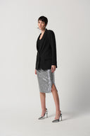 Joseph Ribkoff Black Blazer With Iron-On Embellishment Style 234930