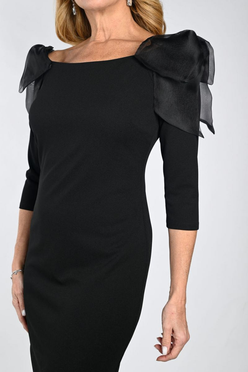 Frank Lyman Black Boat Neckline Dress Style 239148