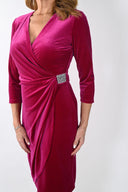 Frank Lyman Fuchsia Wrap Dress Style 239231