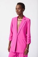 Joseph Ribkoff Ultra Pink Blazer with Shirred Sleeves Style 241031