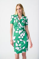 Joseph Ribkoff Green/Multi Floral Print Dress Style 241033