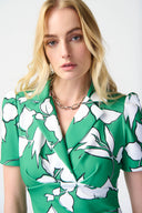 Joseph Ribkoff Green/Multi Floral Print Dress Style 241033