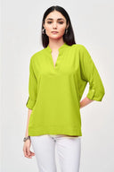 Joseph Ribkoff Key Lime Boxy Top with Dolman Sleeves Style 241039