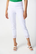 Joseph Ribkoff White Crop Pull-on Pants Style 241102