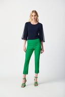 Joseph Ribkoff Green Crop Pull-on Pants Style 241102