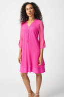 Joseph Ribkoff Ultra Pink Layered Dress Style 241115