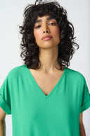 Joseph Ribkoff Island Green Stretch Straight Dress Style 241129