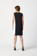 Joseph Ribkoff Black/Vanilla Trapeze Dress Style 241160